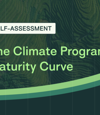 Climate Program Maturity Curve | Self-Assessment