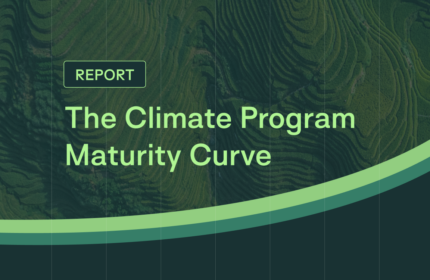 The Climate Program Maturity Curve